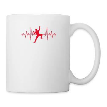 Climbing climbing mountain climbing heartbeat gift - Mug - white - Right
