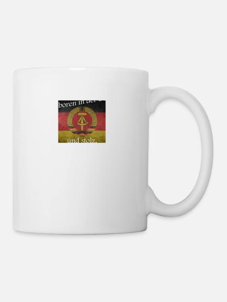 Geboren in der DDR und stolz - Tasse - Weiß