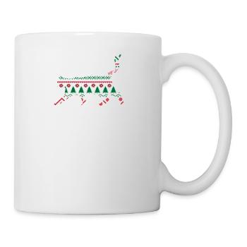 Noël mignon de Noël Chat Chat cadeau de Noël - Mug blanc - blanc - Droite
