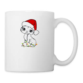 Noël mignon de Noël Chat Chat cadeau de Noël - Mug blanc - blanc - Droite