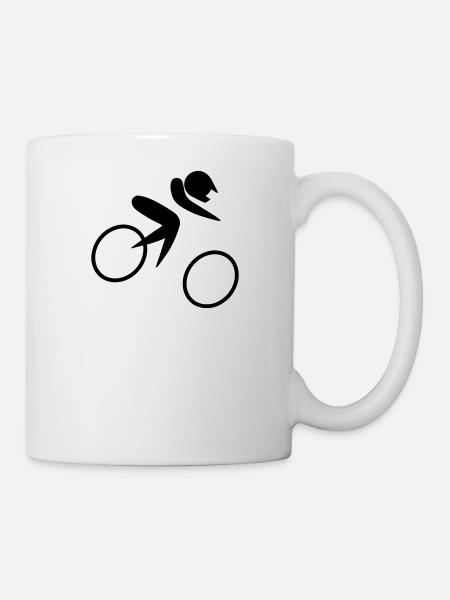 Gelände Fahrradrennen - Tasse - Weiß