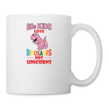 80s kids love dinosaurs, not unicorns! - Mug - white - Right