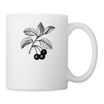cherries kirschen veggie gemuese fruits33 - Tasse - Weiß - Rechts