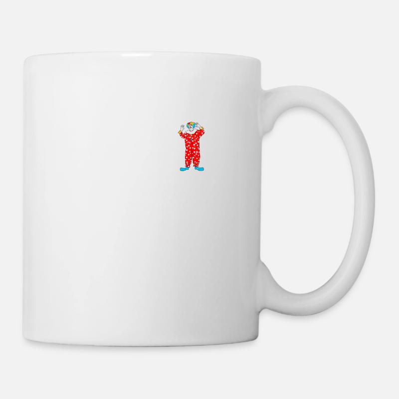 clown Evolution geschenk lustig zirkus panthomime - Tasse - Weiß