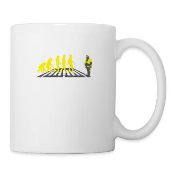 Schülerlotse école d'aide cadeau d'évolution - Mug blanc - blanc - Droite