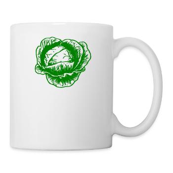 kohl rotkohl weisskohl cabbage kale veggie gemuese - Tasse - Weiß - Rechts