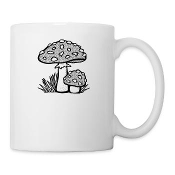 mushrooms mushrooms fungi veggie vegetables vegetables113 - Mug - white - Right