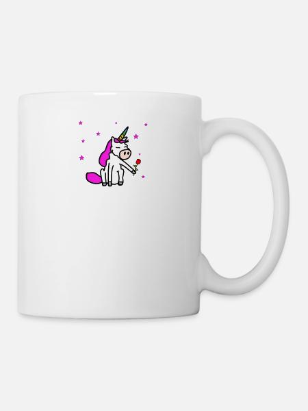 fleur licorne - Mug blanc - blanc