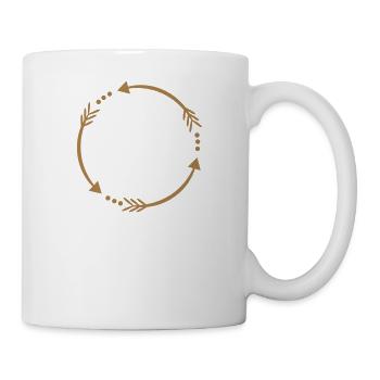 Kreis Rahmen - Tasse - Weiß - Rechts