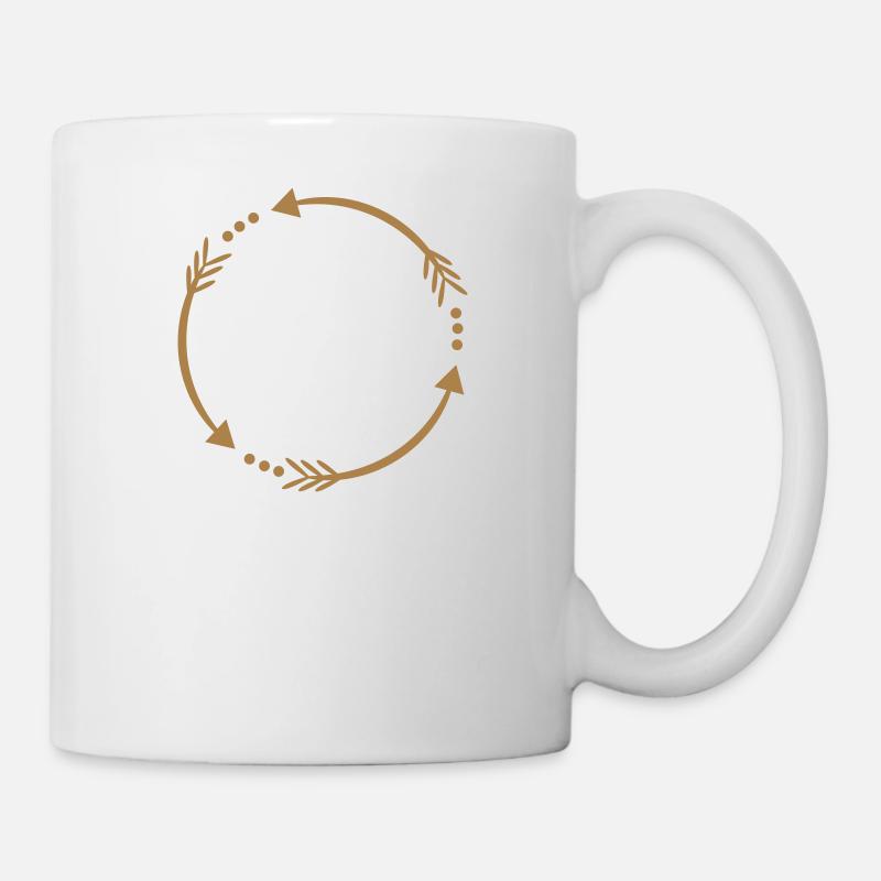 cadre de cercle - Mug blanc - blanc