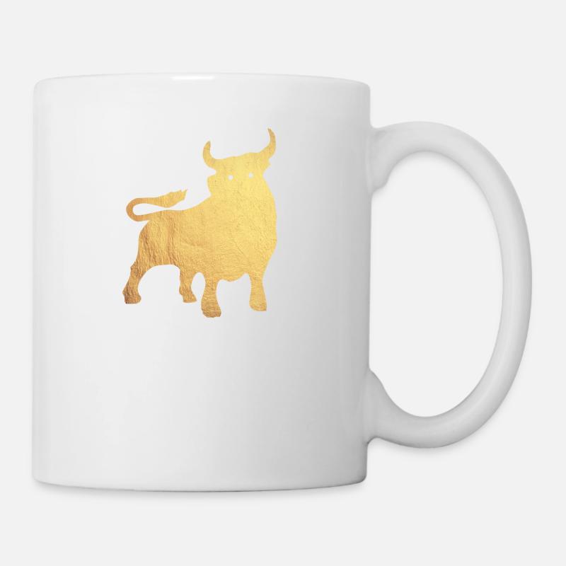 taureau d'or - Mug blanc - blanc