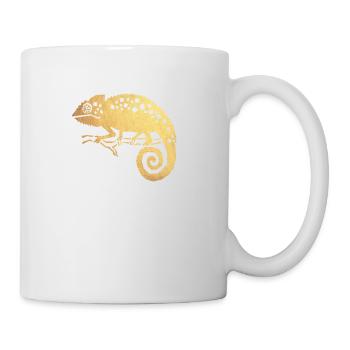 Caméléon d'or - Mug blanc - blanc - Droite