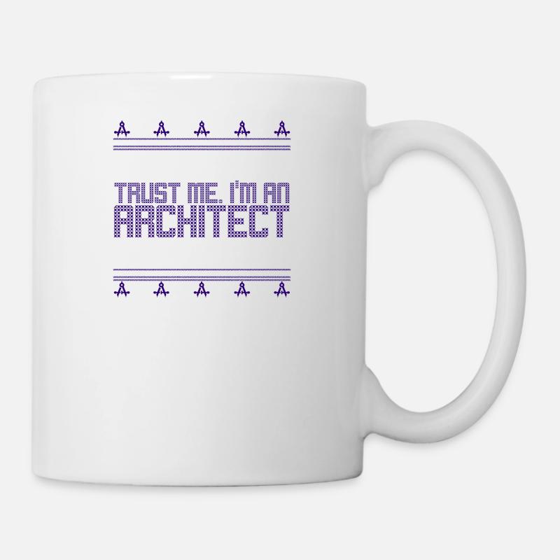 Architekt ugly pullover xmas geschenk beruf zirkel - Tasse - Weiß