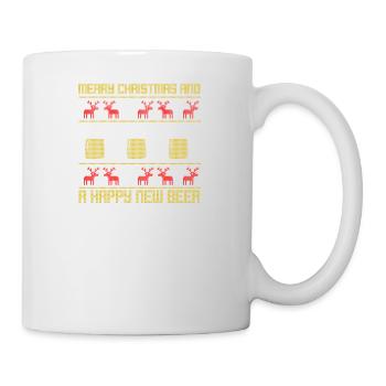 bier ugly pullover saufen exmas geschenk familie - Tasse - Weiß - Rechts