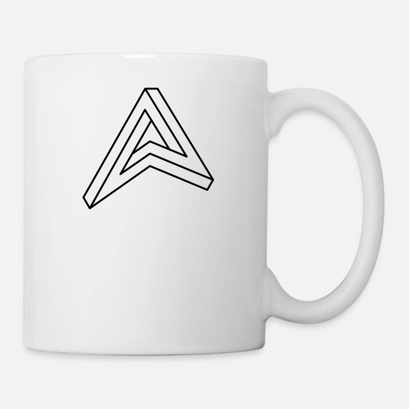 unmögliche Figur Escher Dreieck Geometrie Hipster - Tasse - Weiß