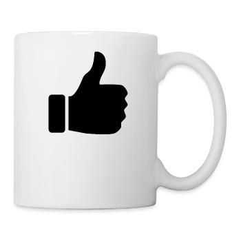 pouces vers le haut - Mug blanc - blanc - Droite
