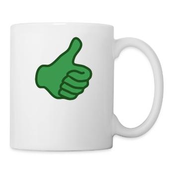 pouces vers le haut - Mug blanc - blanc - Droite