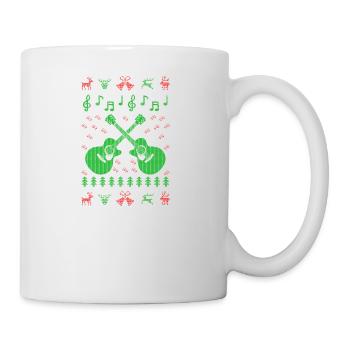 guitar ugly christmas jumper gift - Tasse - Weiß - Rechts