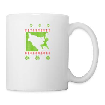 Klettern Bouldern Ugly Christmas - Tasse - Weiß - Rechts