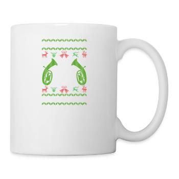 music baritone ugly christmas - Mug - white - Right