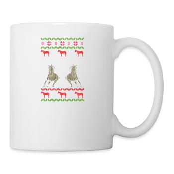 Laid amant de cheval de Noël - Mug blanc - blanc - Droite