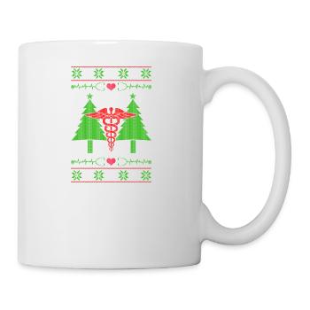 Krankenpflege Krankenschwester Ugly Christmas - Tasse - Weiß - Rechts