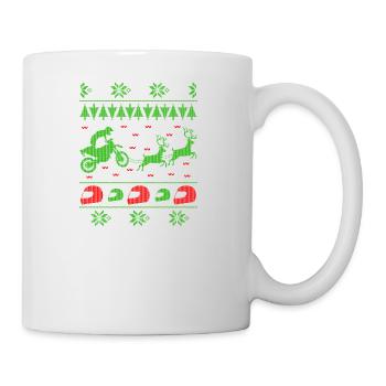 motocross ugly christmas jumper Geschenk - Tasse - Weiß - Rechts