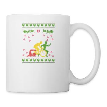 Triathlon Ugly Christmas Jumper - Tasse - Weiß - Rechts