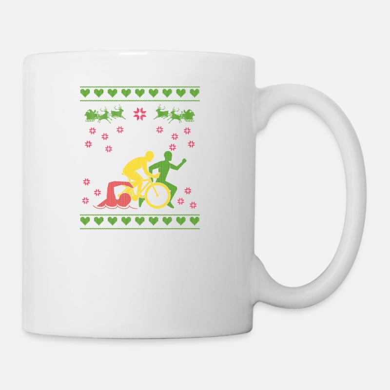 Triathlon Ugly Christmas Jumper - Mug blanc - blanc