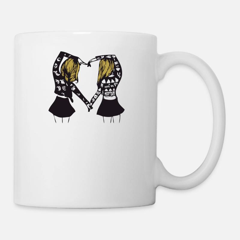 Queen - Queen - Partnerlook - BFF - BGF - Geschenk - Tasse - Weiß