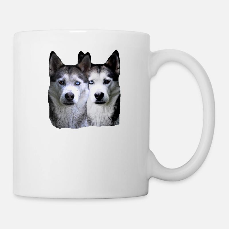 Husky Malamut Husky pack, - Mug - white