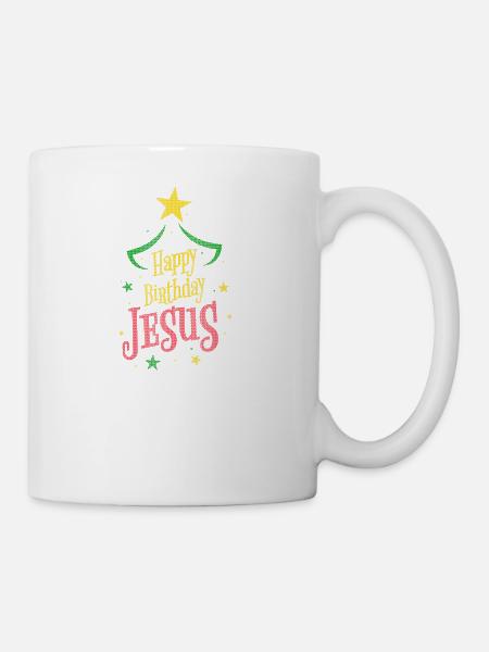 Alles Gute zum Geburtstag Jesus | Weihnachten - Tasse - Weiß