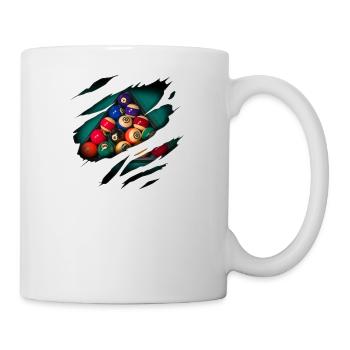 Billard in mir - Tasse - Weiß - Rechts