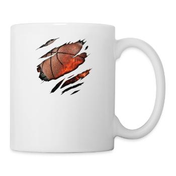 Basketball Feuer in mir - Tasse - Weiß - Rechts