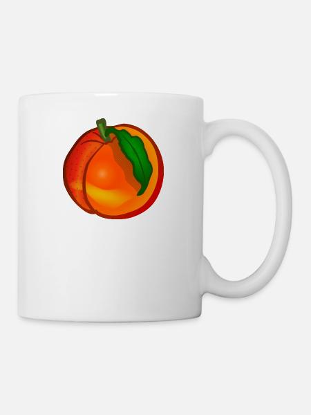 Pfirsich - Tasse - Weiß