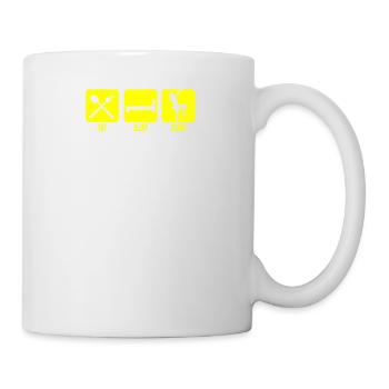 Sport climb climber klettern Christmas Weihnachten - Tasse - Weiß - Rechts
