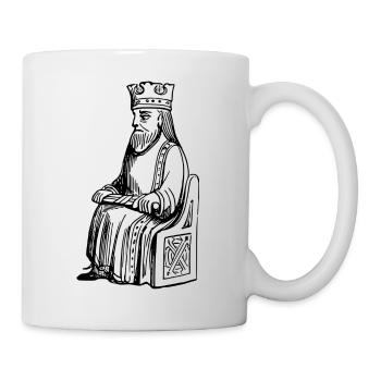 krone crown koenig king castle schloss tower burg2 - Tasse - Weiß - Rechts