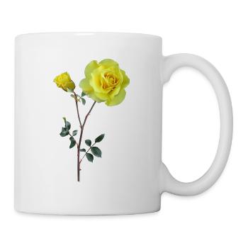 Roses jaunes - Mug blanc - blanc - Droite