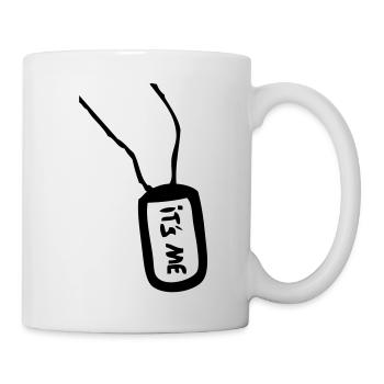 plaque militaire its me - Mug blanc - blanc - Droite