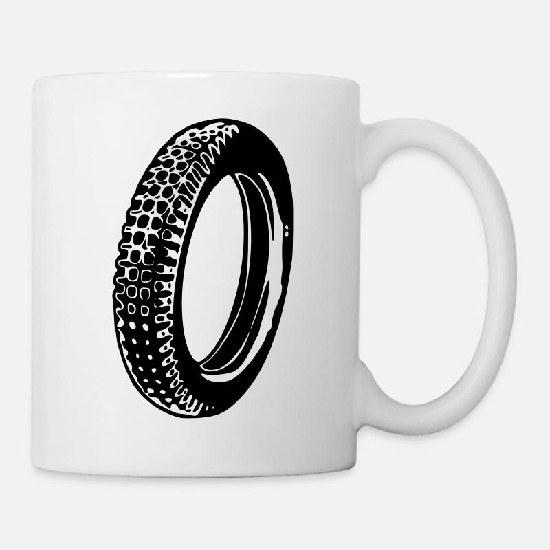 2farbig Tire - Mug blanc - blanc