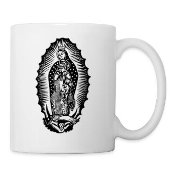 Maria Zeichnung Tattoo Christlich - Tasse - Weiß - Rechts