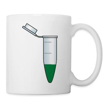 reagenzglas flask tube experiment chemistry chemie - Tasse - Weiß - Rechts