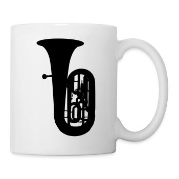 music tuba brass - Tasse - Weiß - Rechts