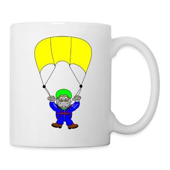 parachute skydiving parachuting skydiver - Mug - white - Right