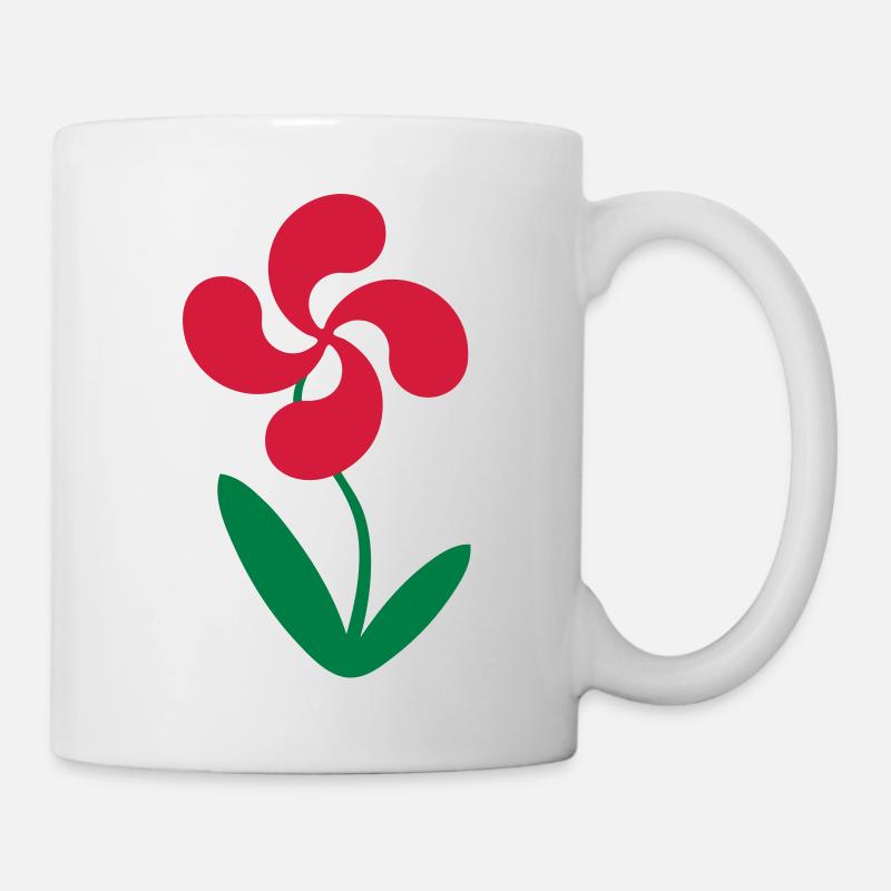 basque_flower - Mug blanc - blanc