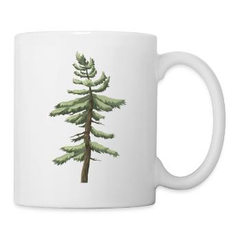 forest woods woodland wald tree baumstamm104 - Tasse - Weiß - Rechts