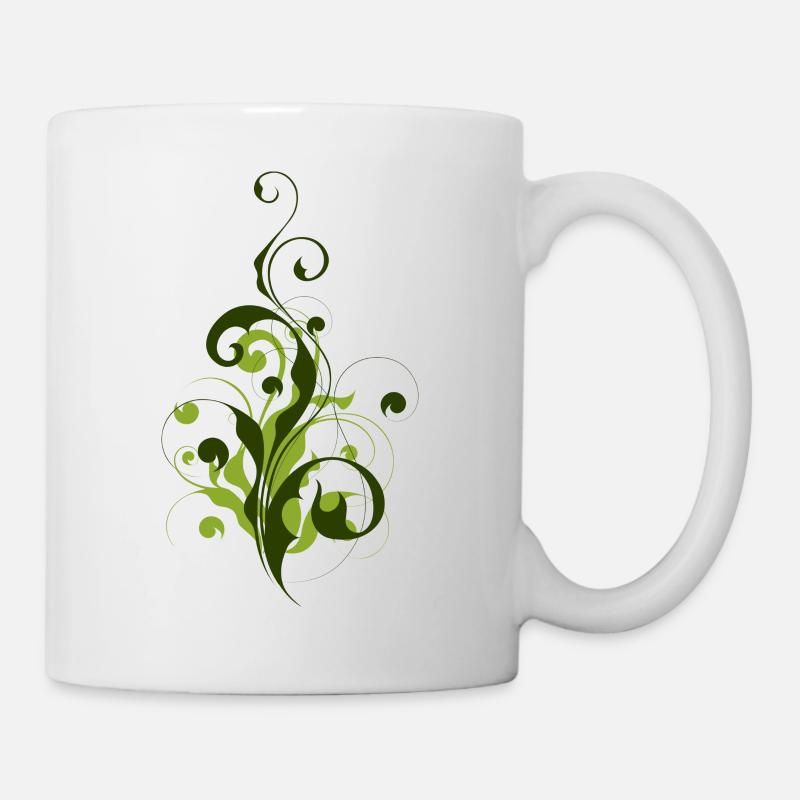 Abstrakte Pflanze - Blume - Flora - Mug blanc - blanc