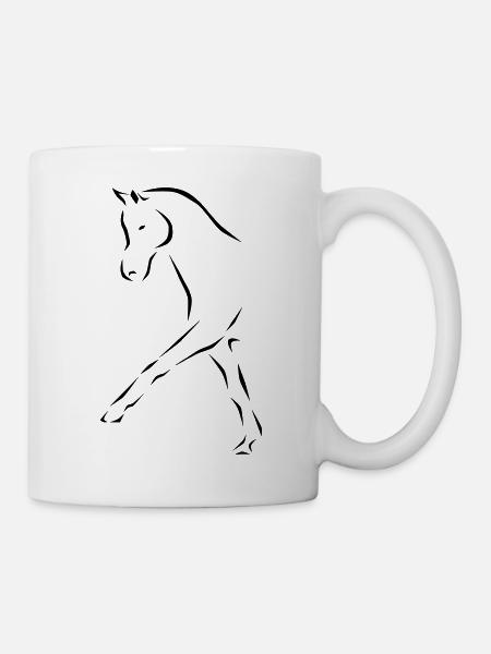 Dressage horse - Mug - white
