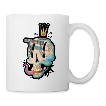 Skull for gambling - Mug - white - Right