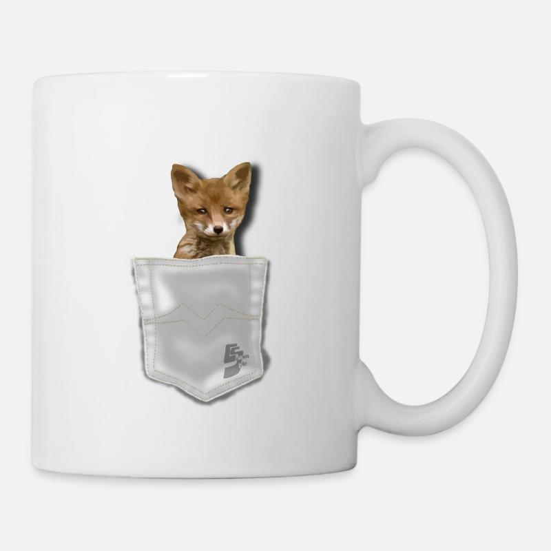 pocket fox by customstyle - Mug blanc - blanc